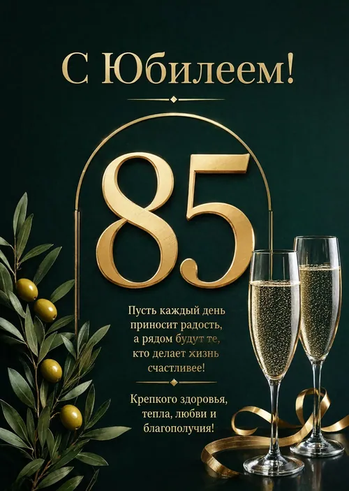 Открытка "С юбилеем 85 лет" #14