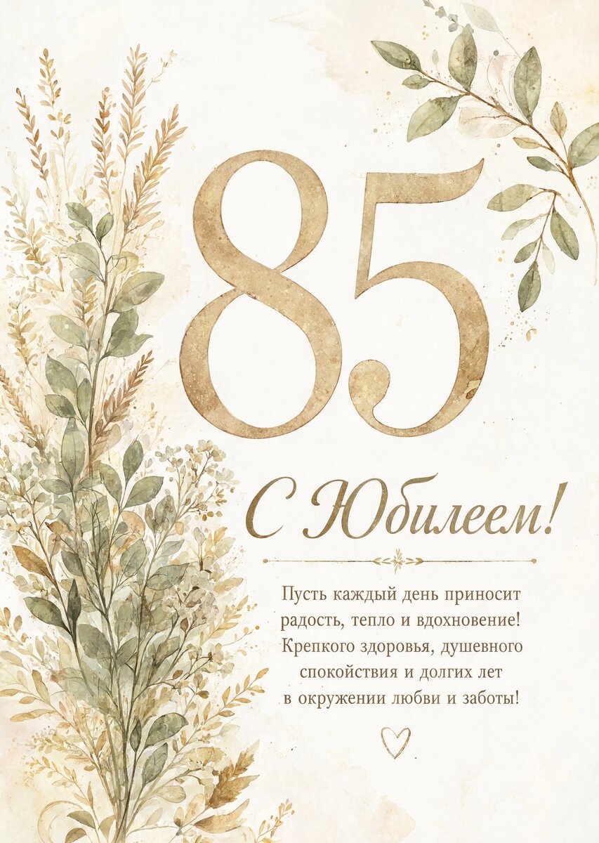 Открытка "С юбилеем 85 лет" #19