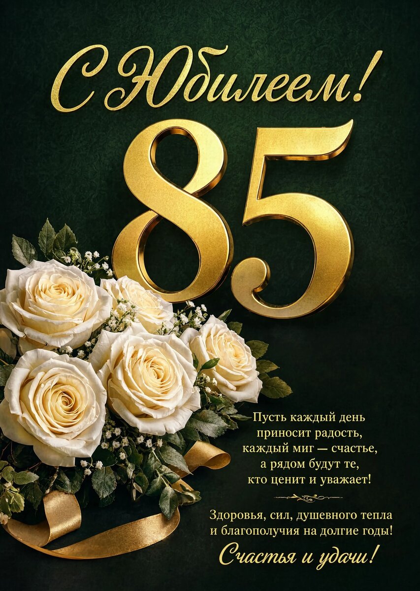 Открытка "С юбилеем 85 лет" #2
