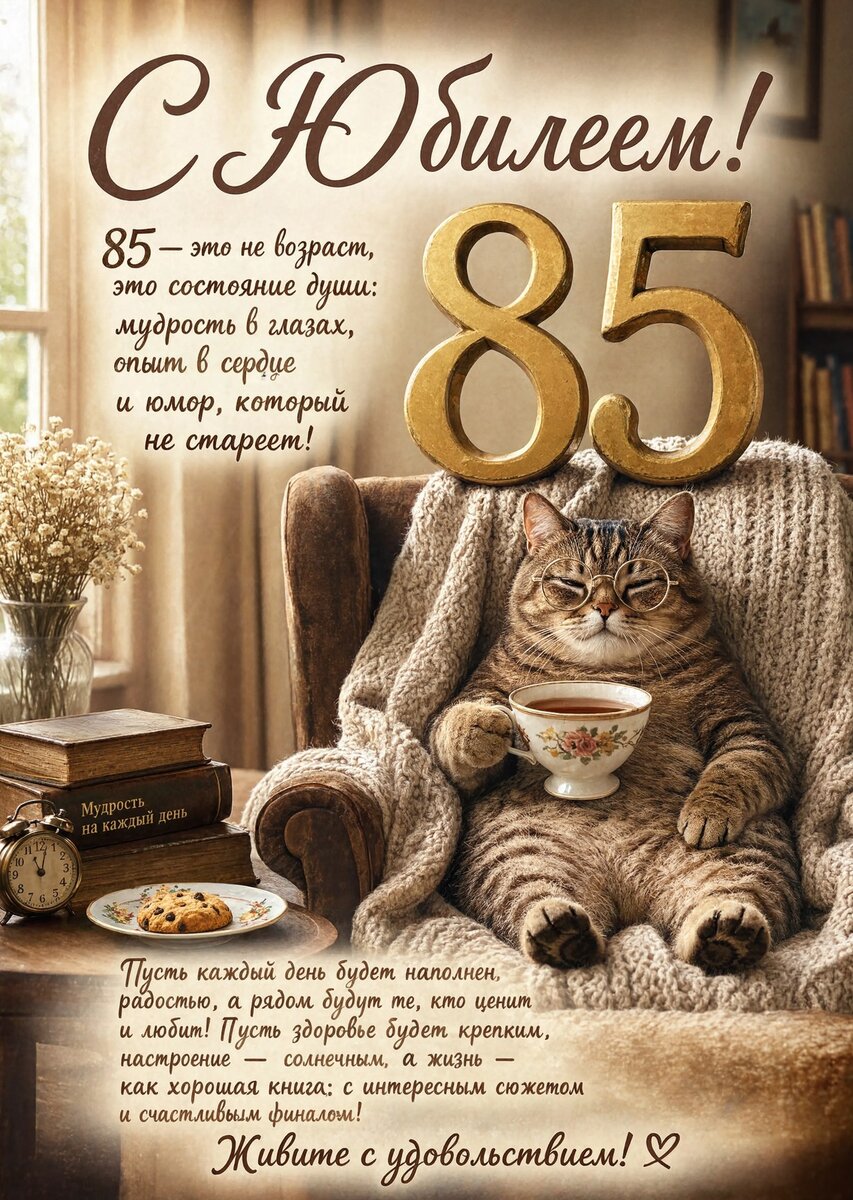 Открытка "С юбилеем 85 лет" #46