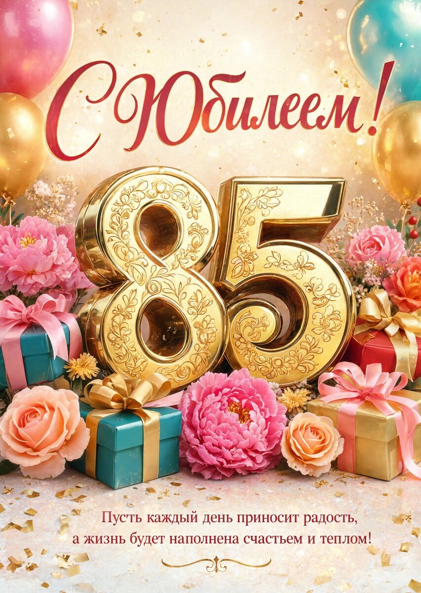 Открытка "С юбилеем 85 лет" #63