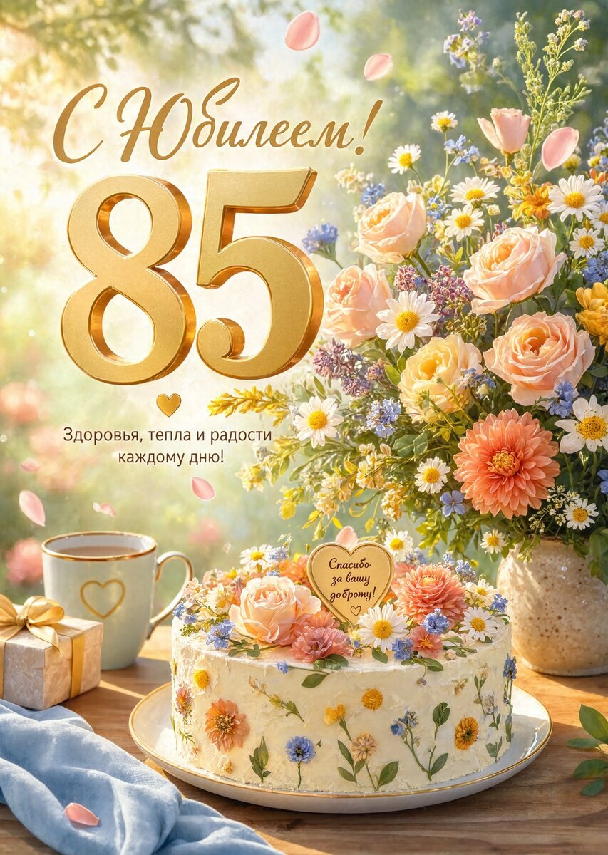 Открытка "С юбилеем 85 лет" #68