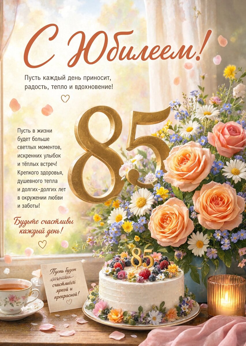 Открытка "С юбилеем 85 лет" #80