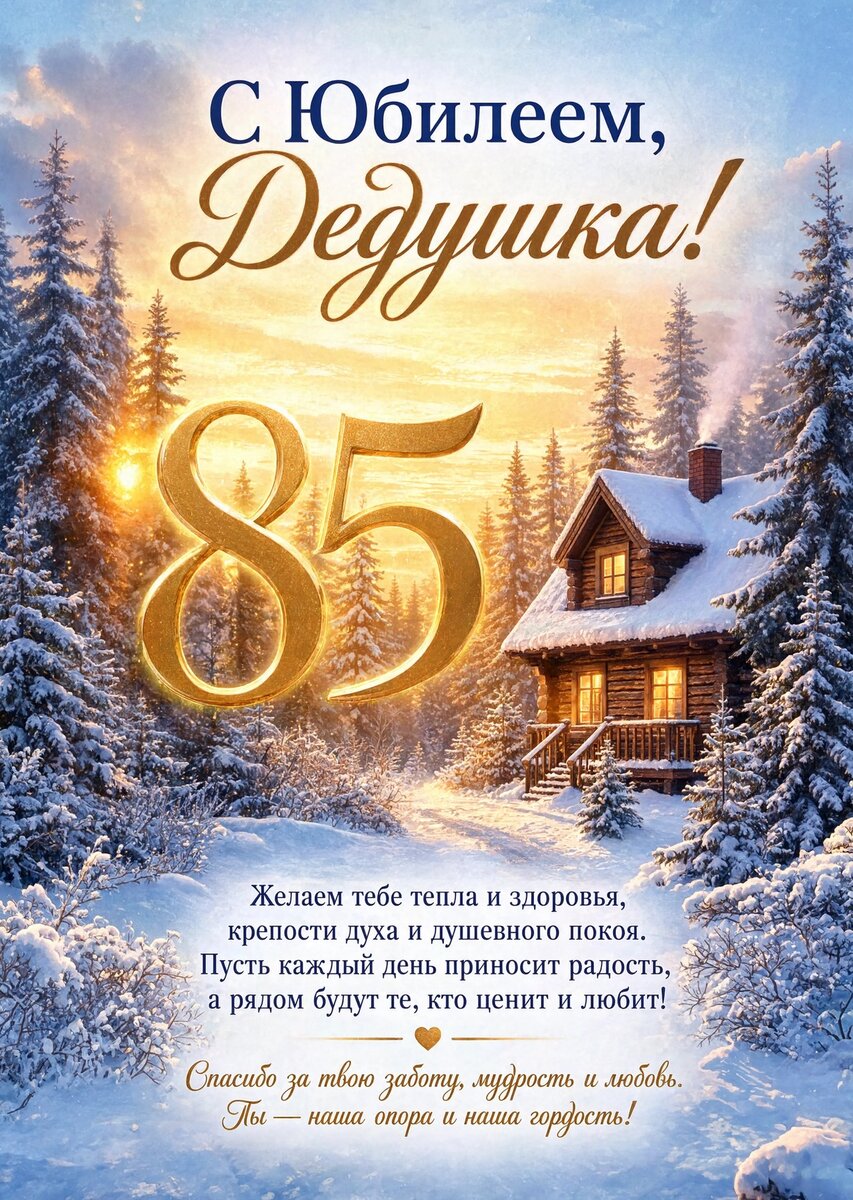 Открытка "С юбилеем дедушка 85 лет" #44