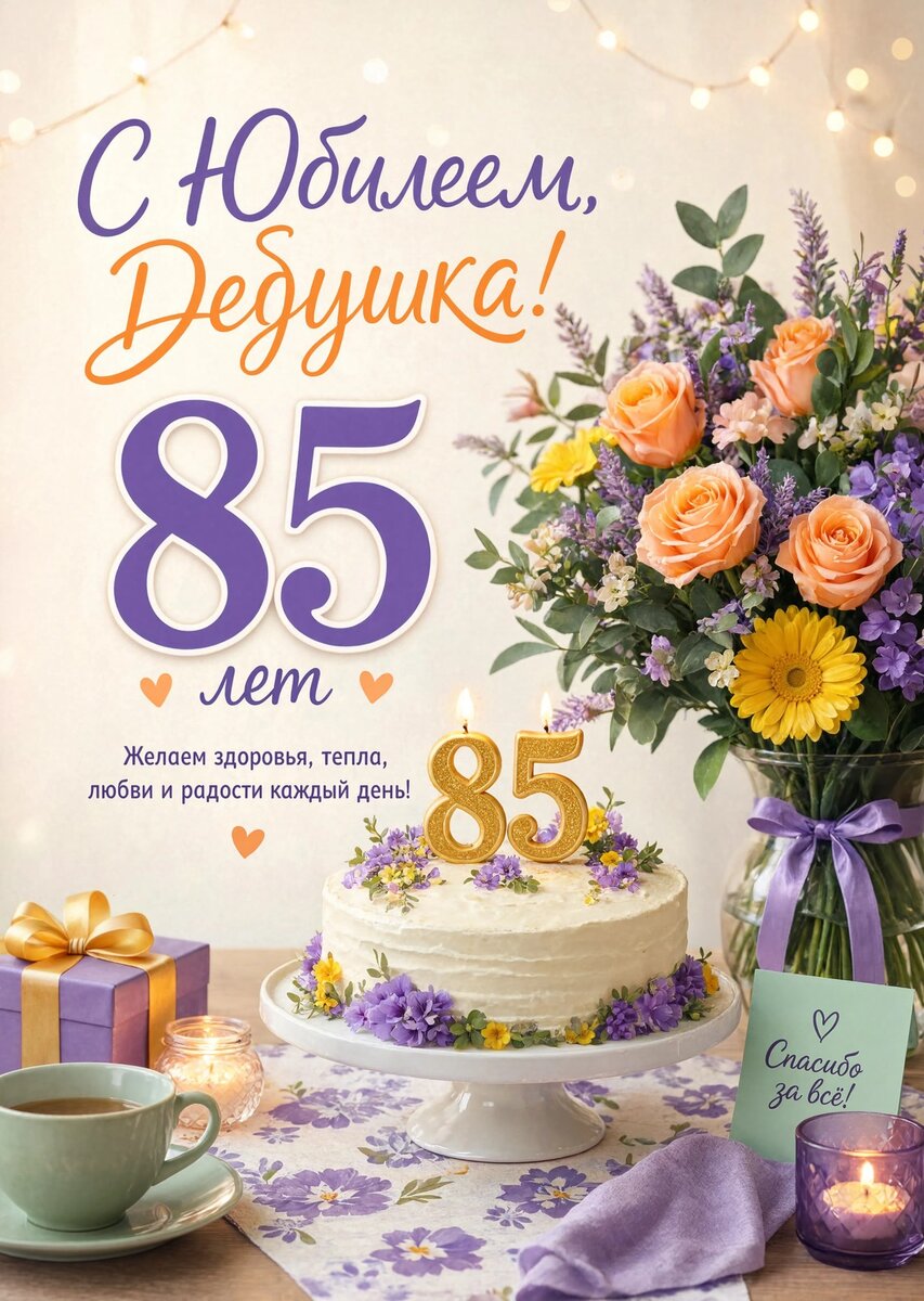 Открытка "С юбилеем дедушка 85 лет" #55