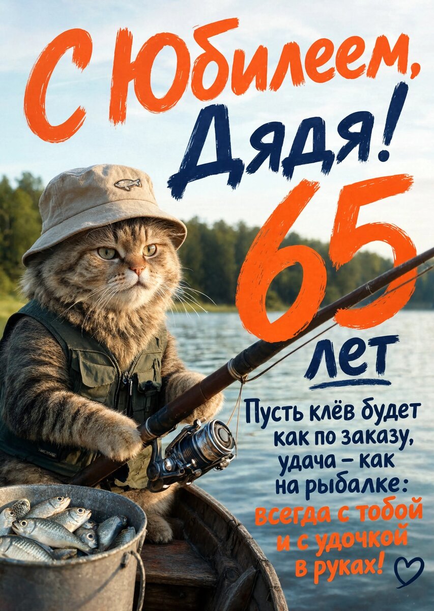 Открытка "С юбилеем дядя 65 лет" #98