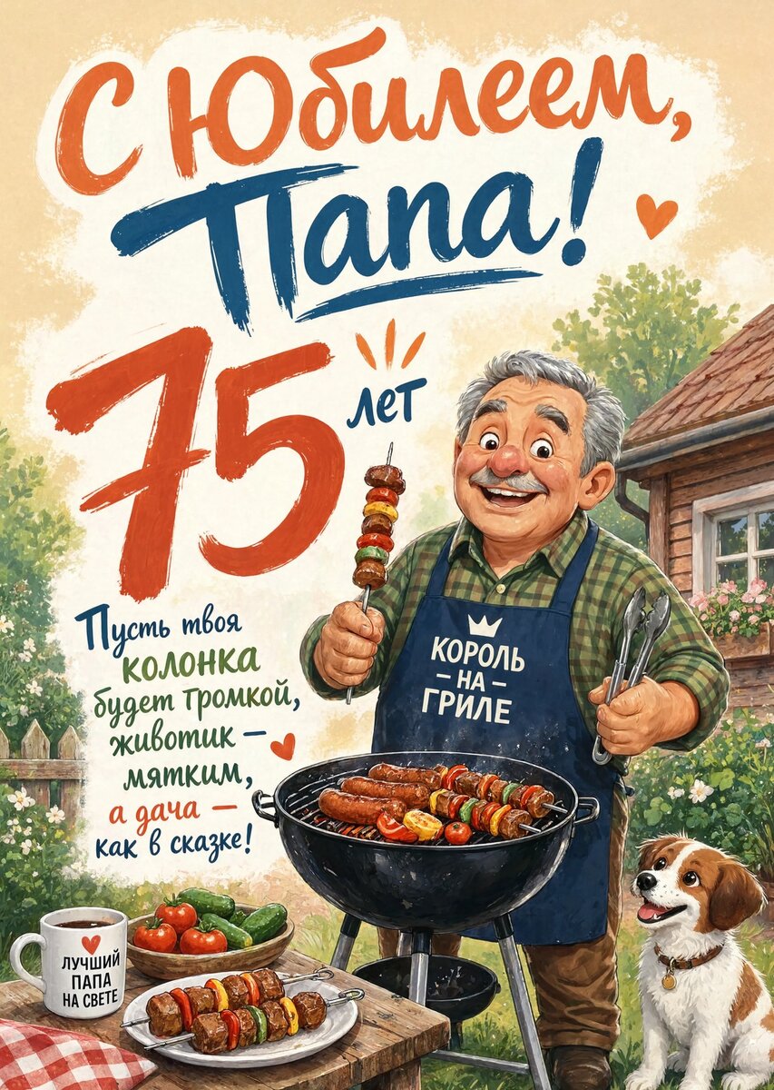 Открытка "С юбилеем папа 60 лет" #93