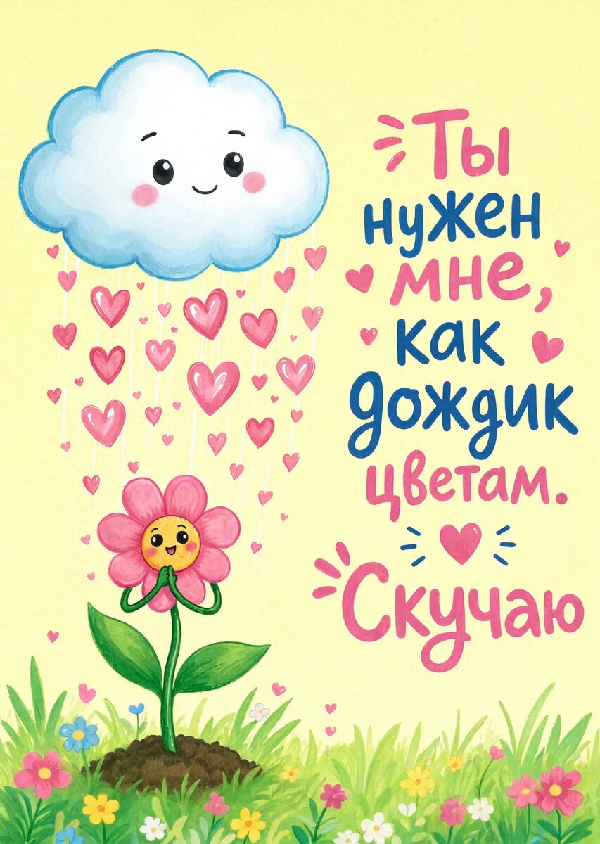 Открытка "Скучаю" #19