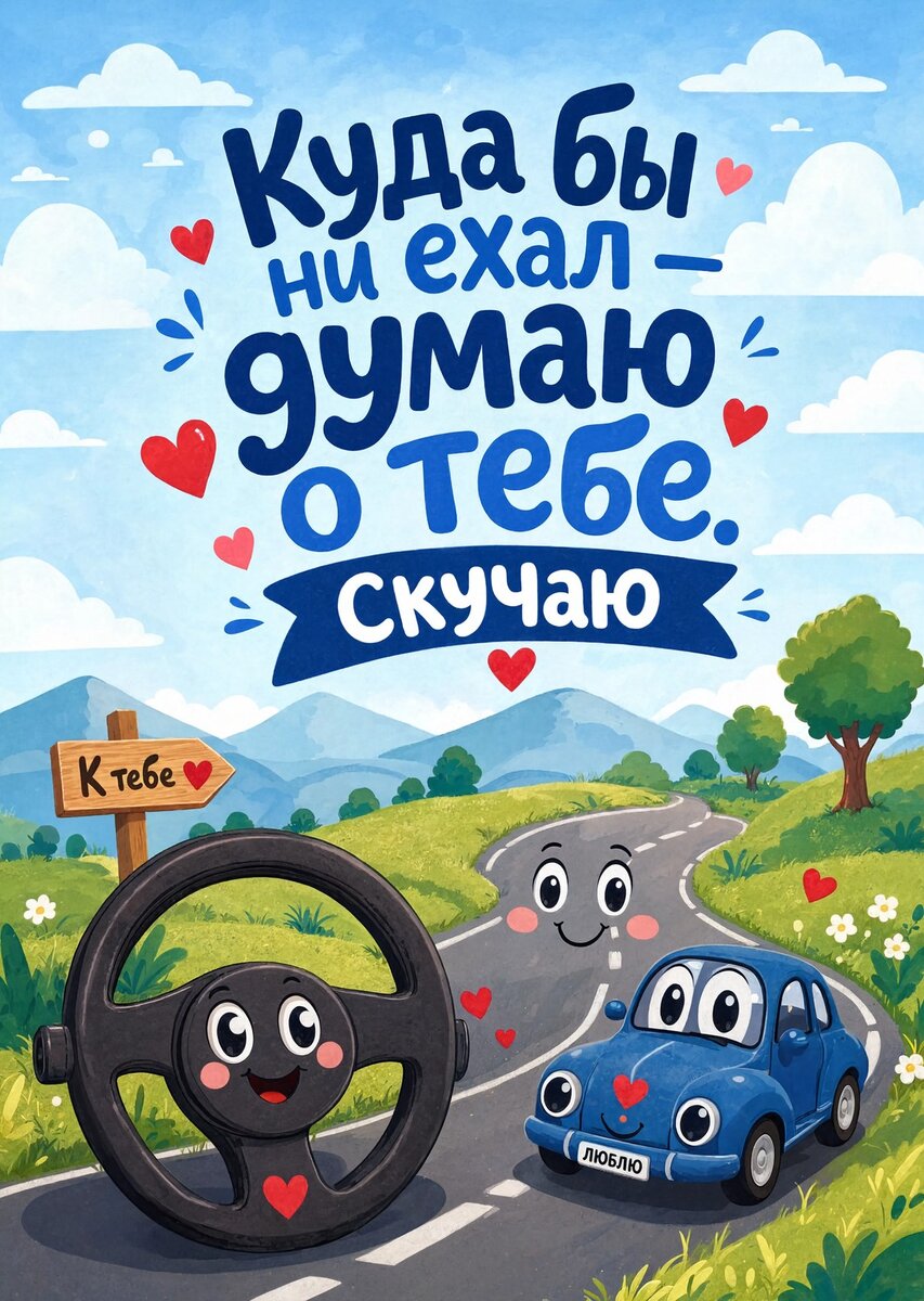 Открытка "Скучаю" #4