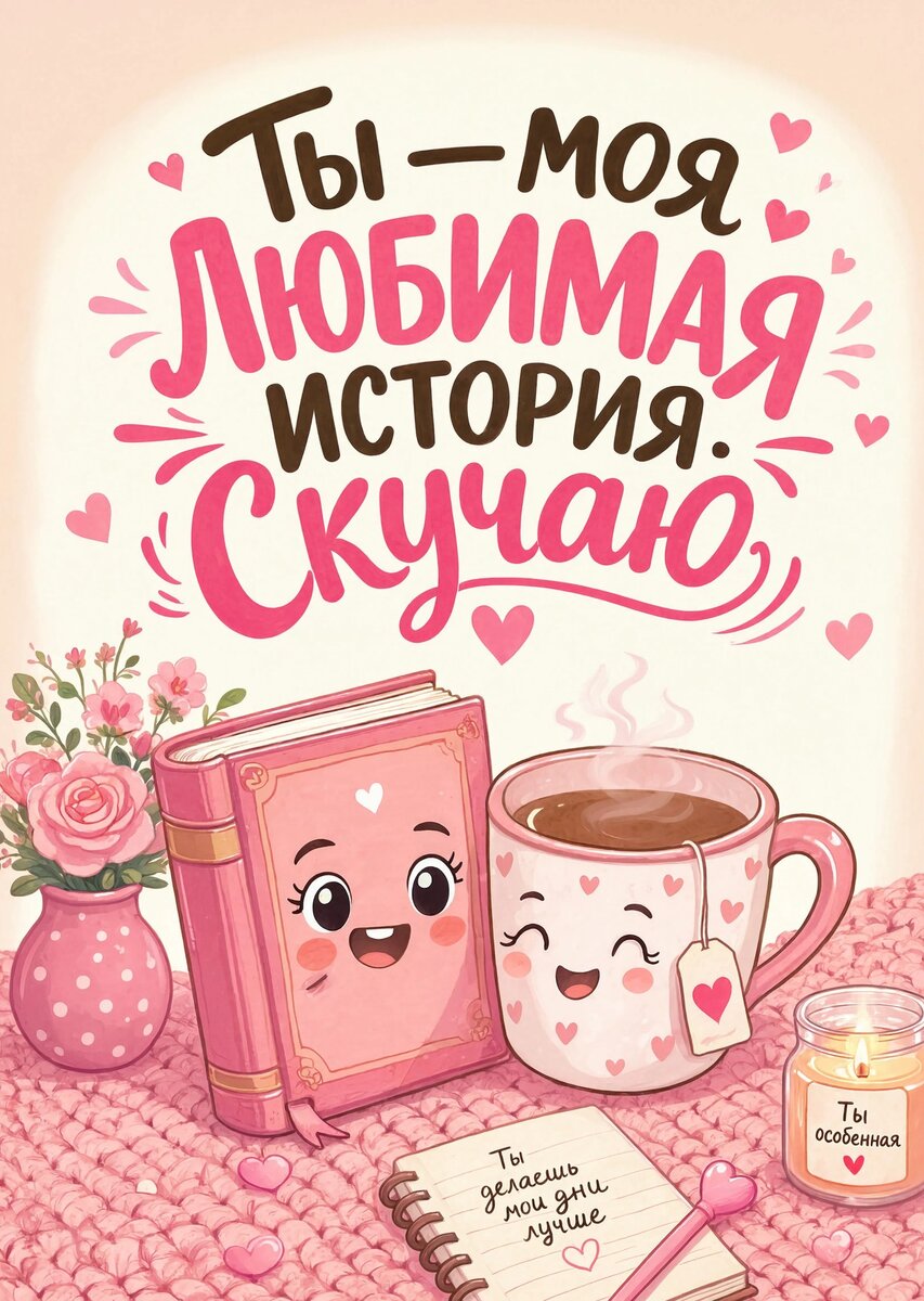 Открытка "Скучаю" #6