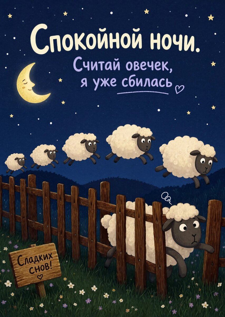 Открытка Спокойной ночи # 34