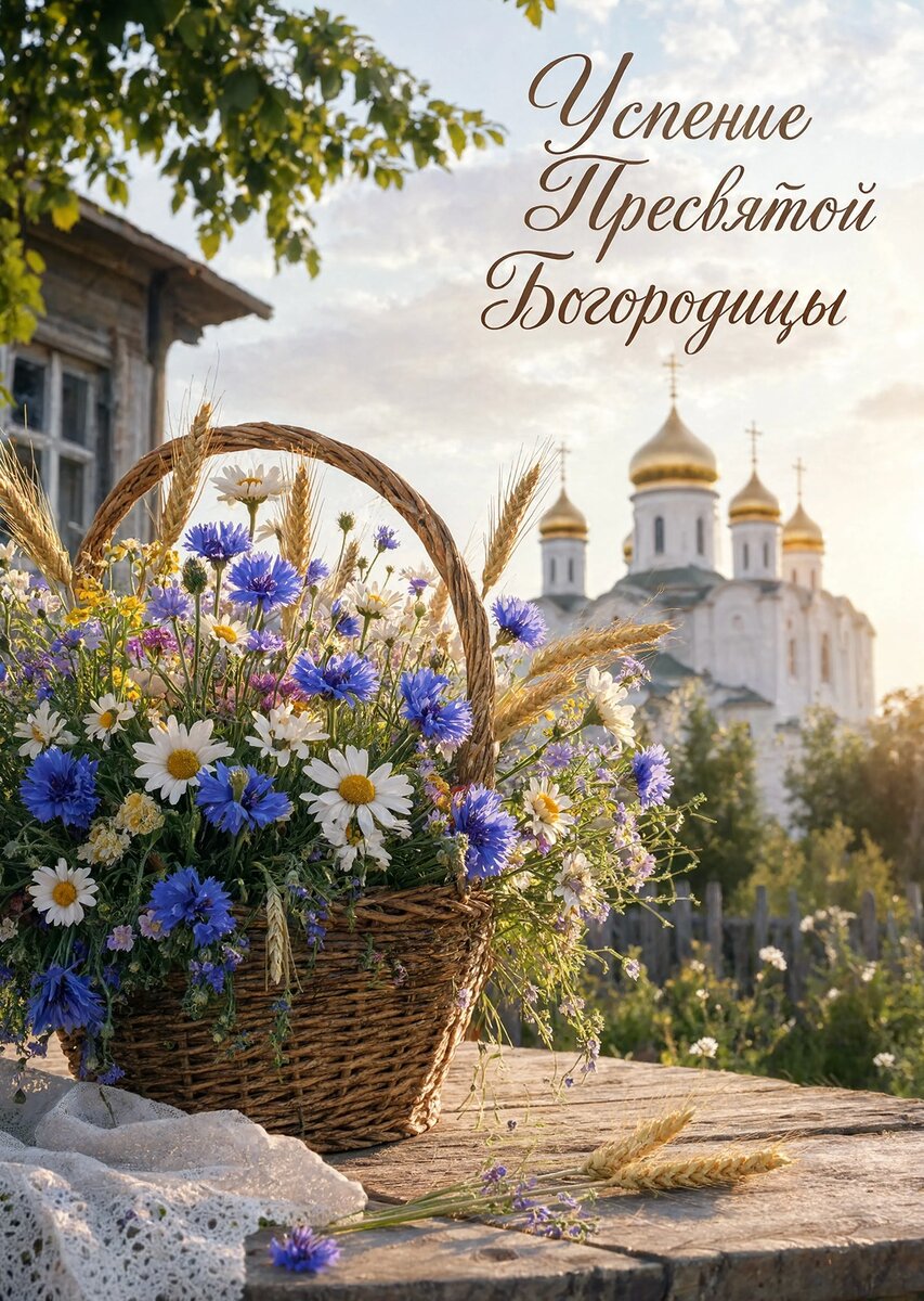 Открытка Успение Пресвятой Богородицы #10