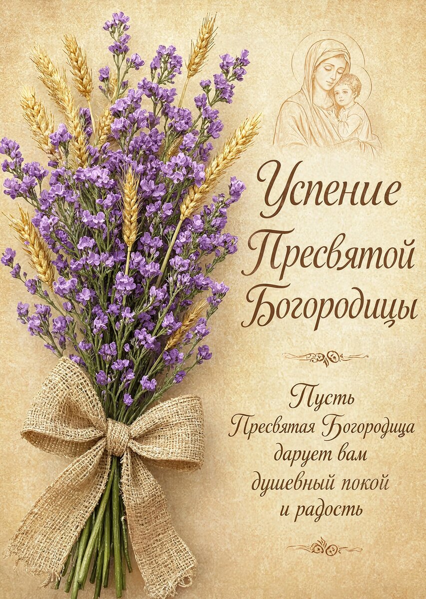 Открытка Успение Пресвятой Богородицы #13