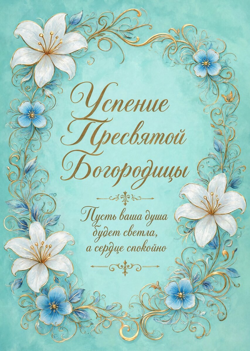 Открытка Успение Пресвятой Богородицы #23