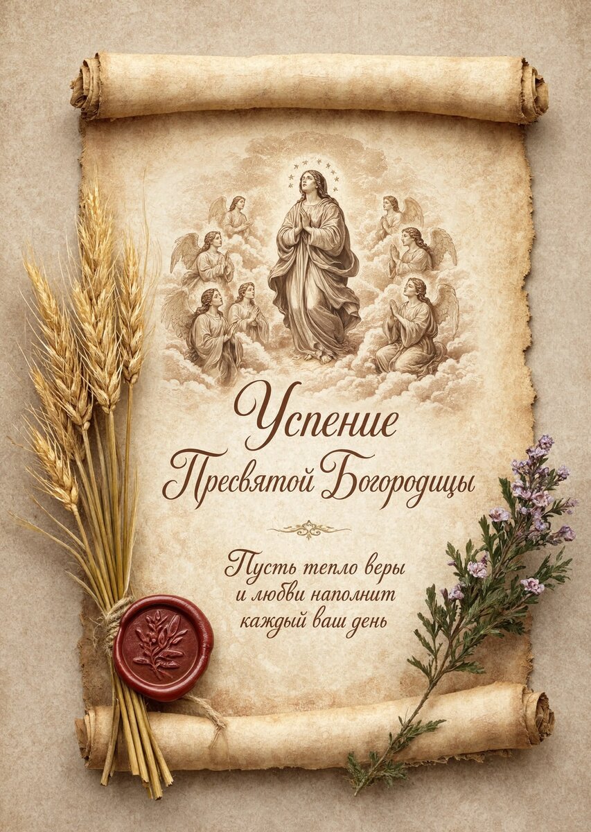 Открытка Успение Пресвятой Богородицы #25