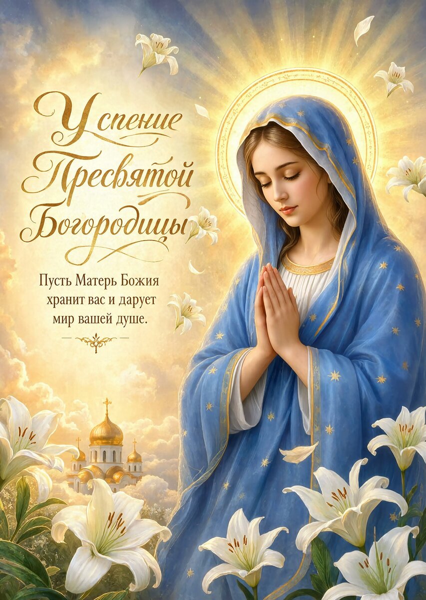 Открытка Успение Пресвятой Богородицы #7