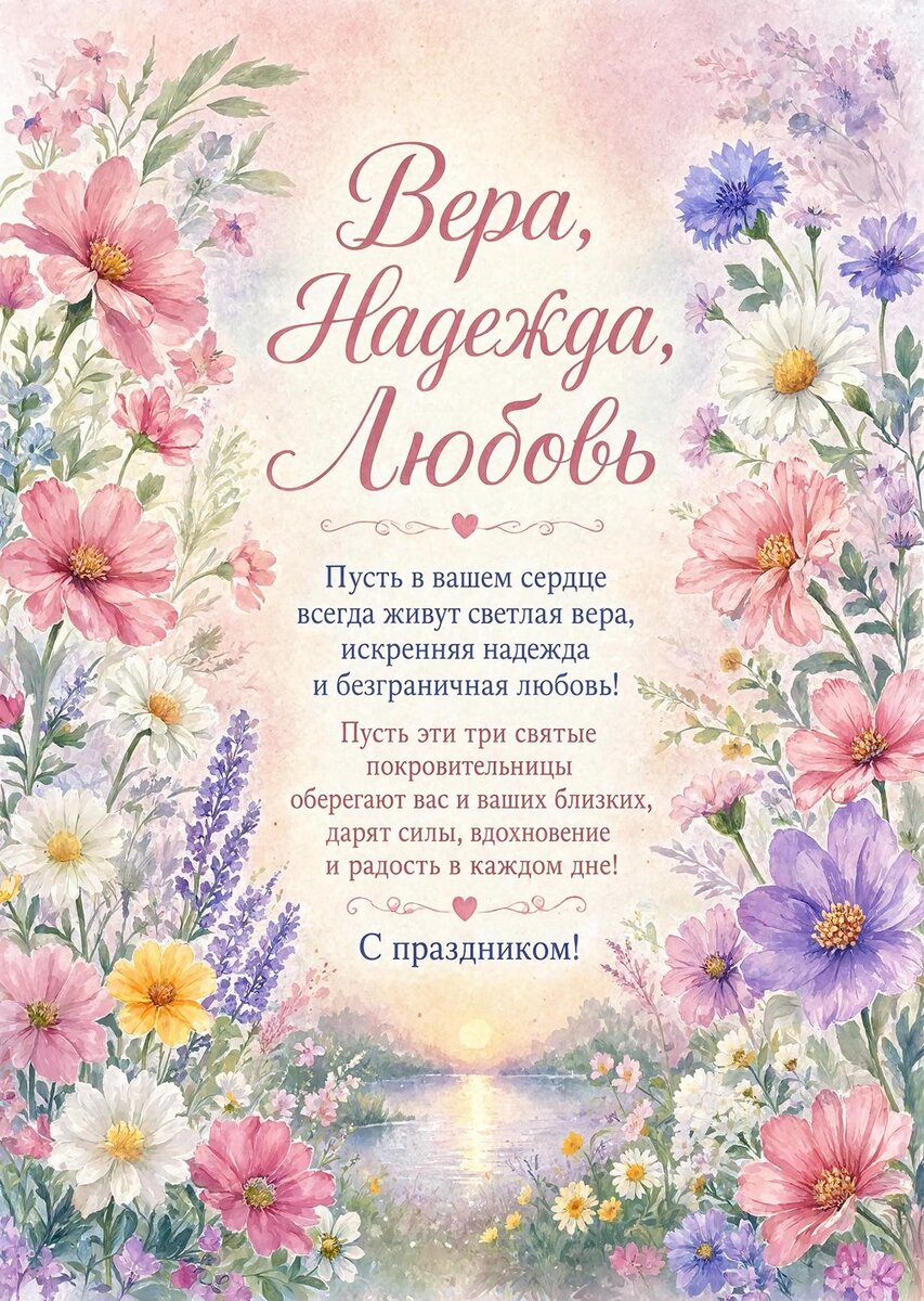 Открытка Вера, Надежда, Любовь - 10