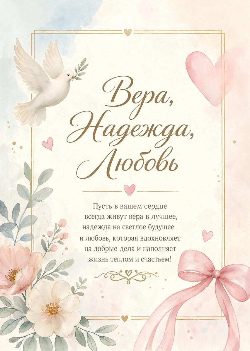 Открытка Вера, Надежда, Любовь - 15
