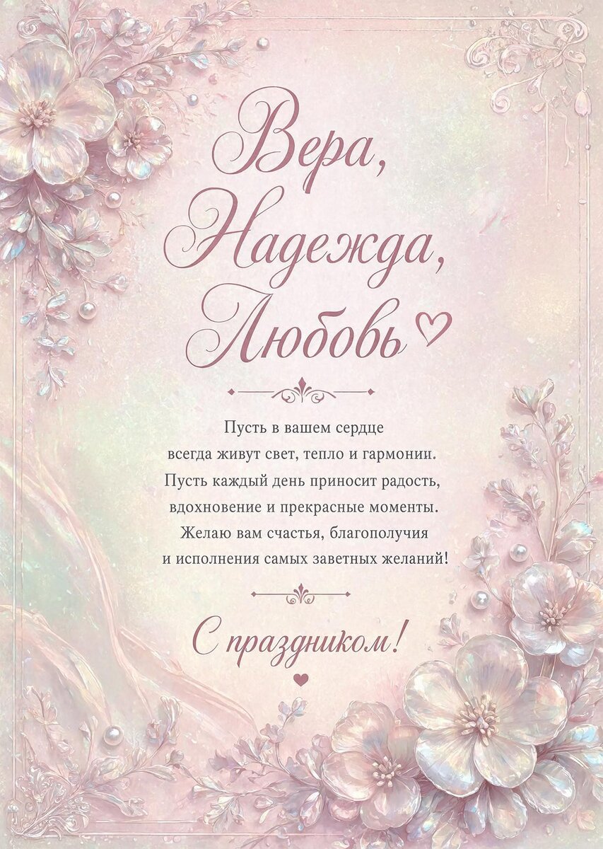 Открытка Вера, Надежда, Любовь - 23