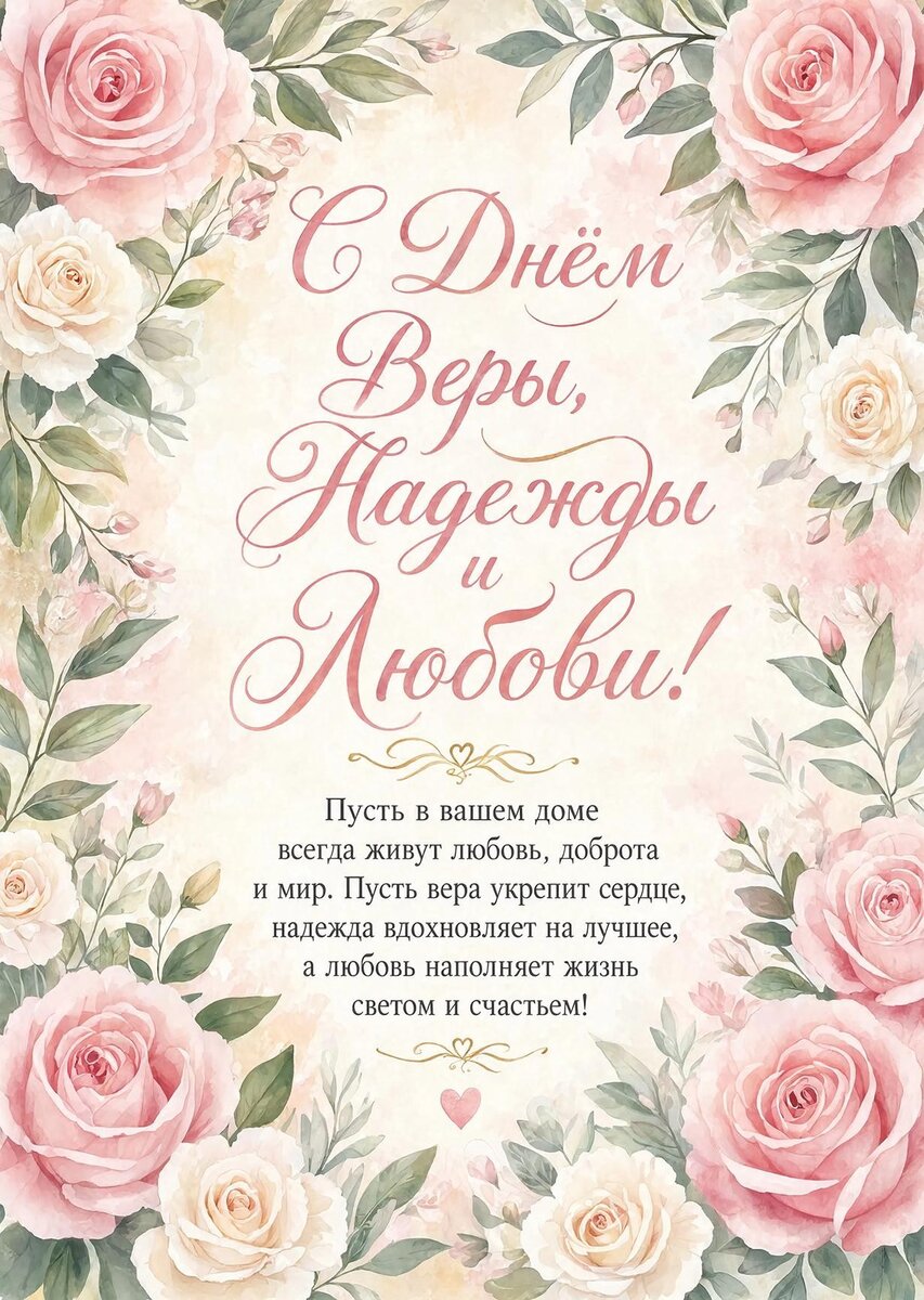 Открытка Вера, Надежда, Любовь - 24