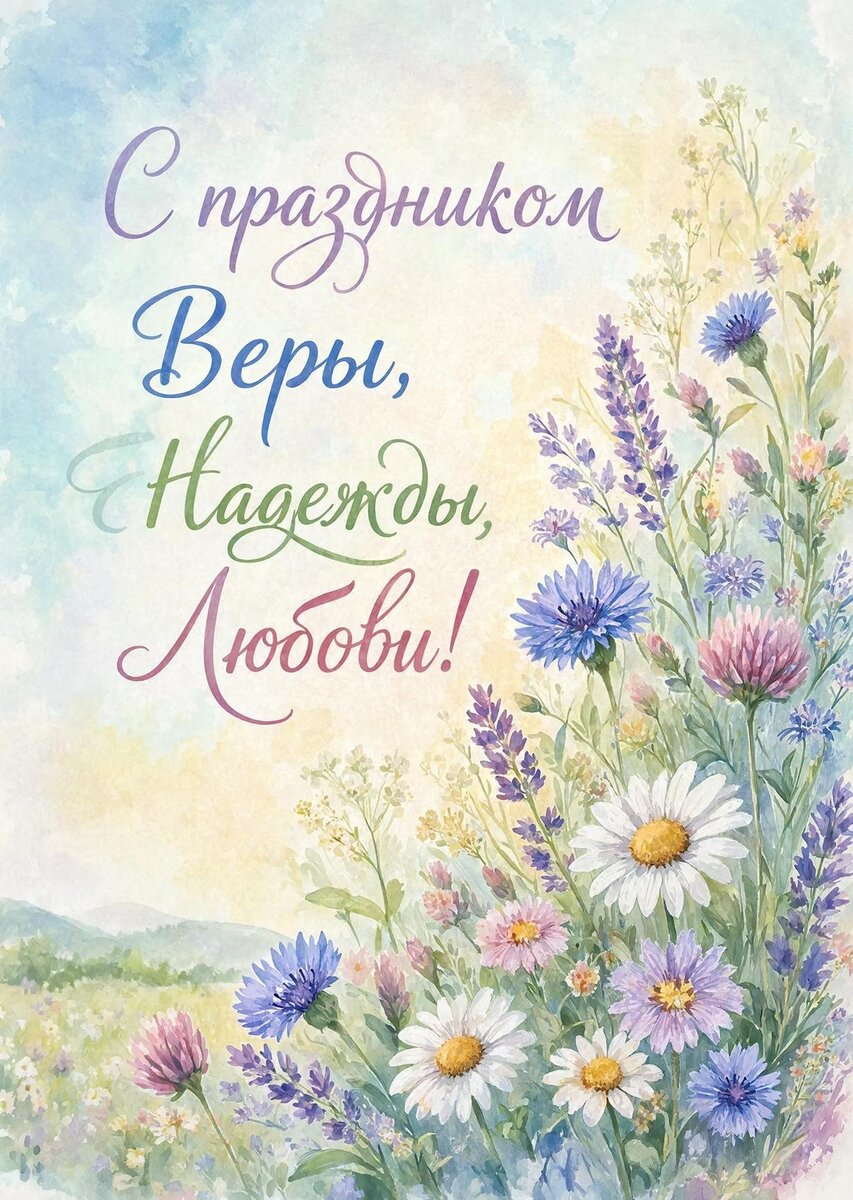 Открытка Вера, Надежда, Любовь - 25