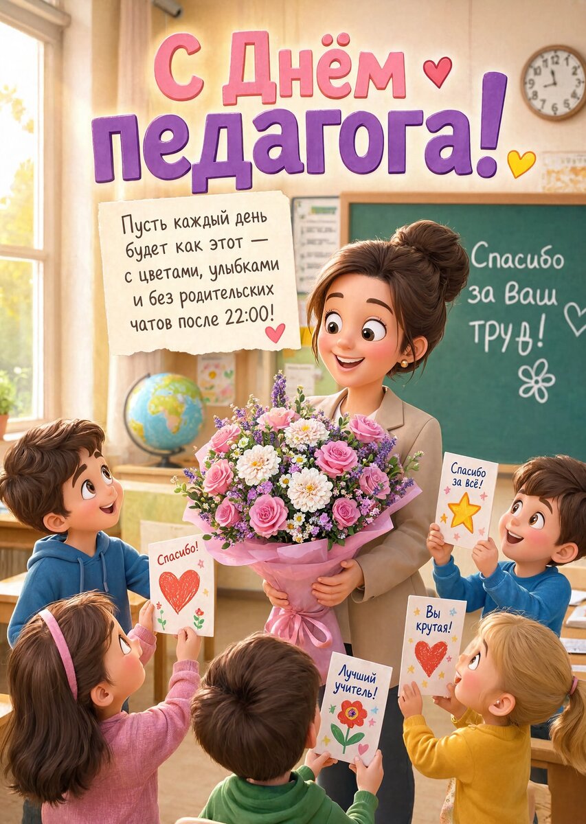 Открытки с Днем Педагога-2