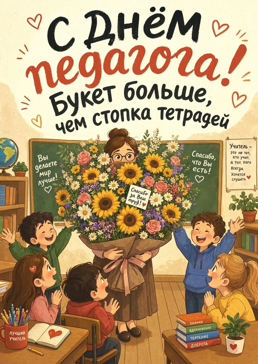 Открытки с Днем Педагога-32