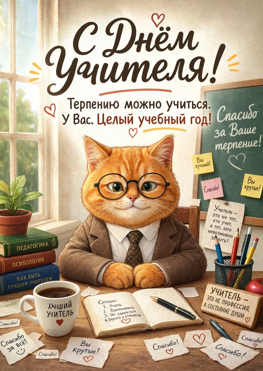 открытки с Днем Учителя-32