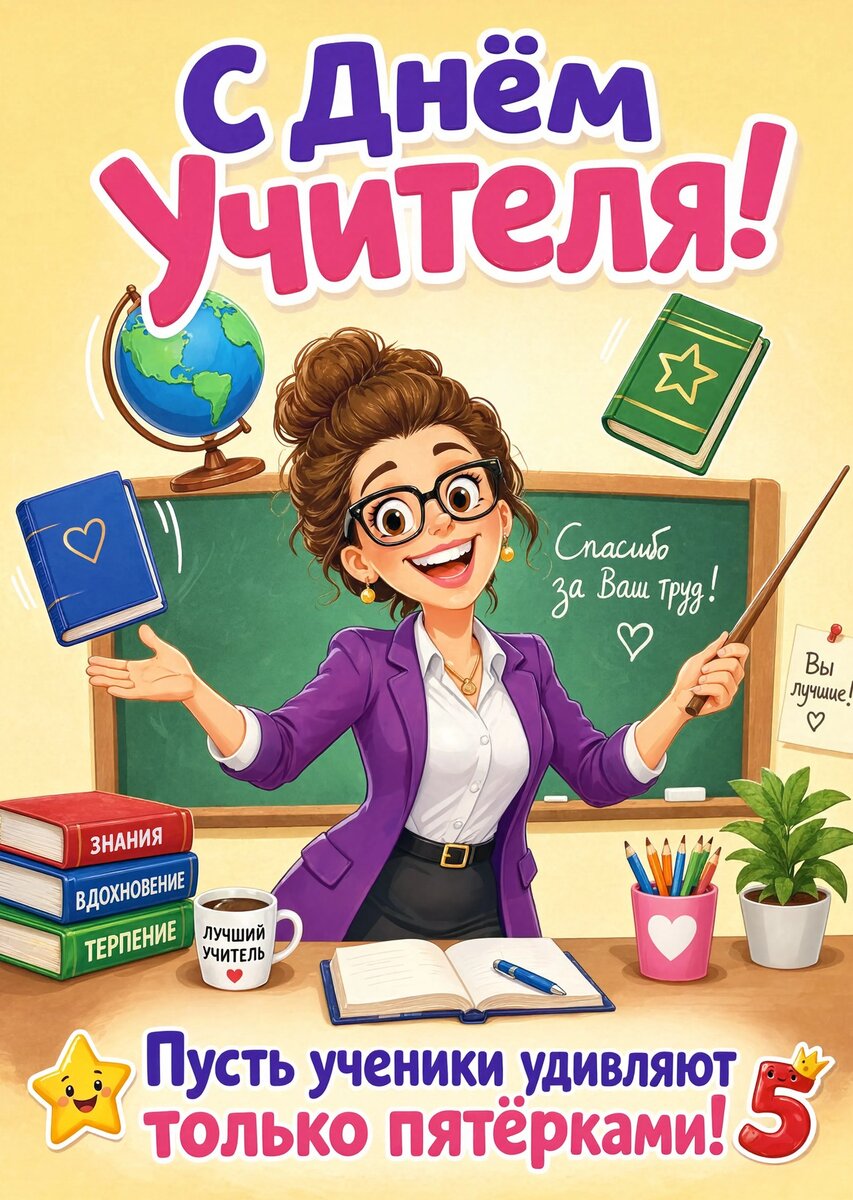 открытки с Днем Учителя-49