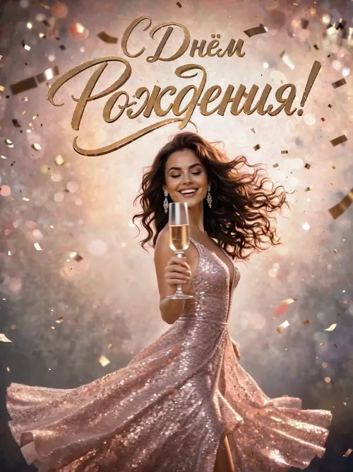 Видео открытка С днем рождения