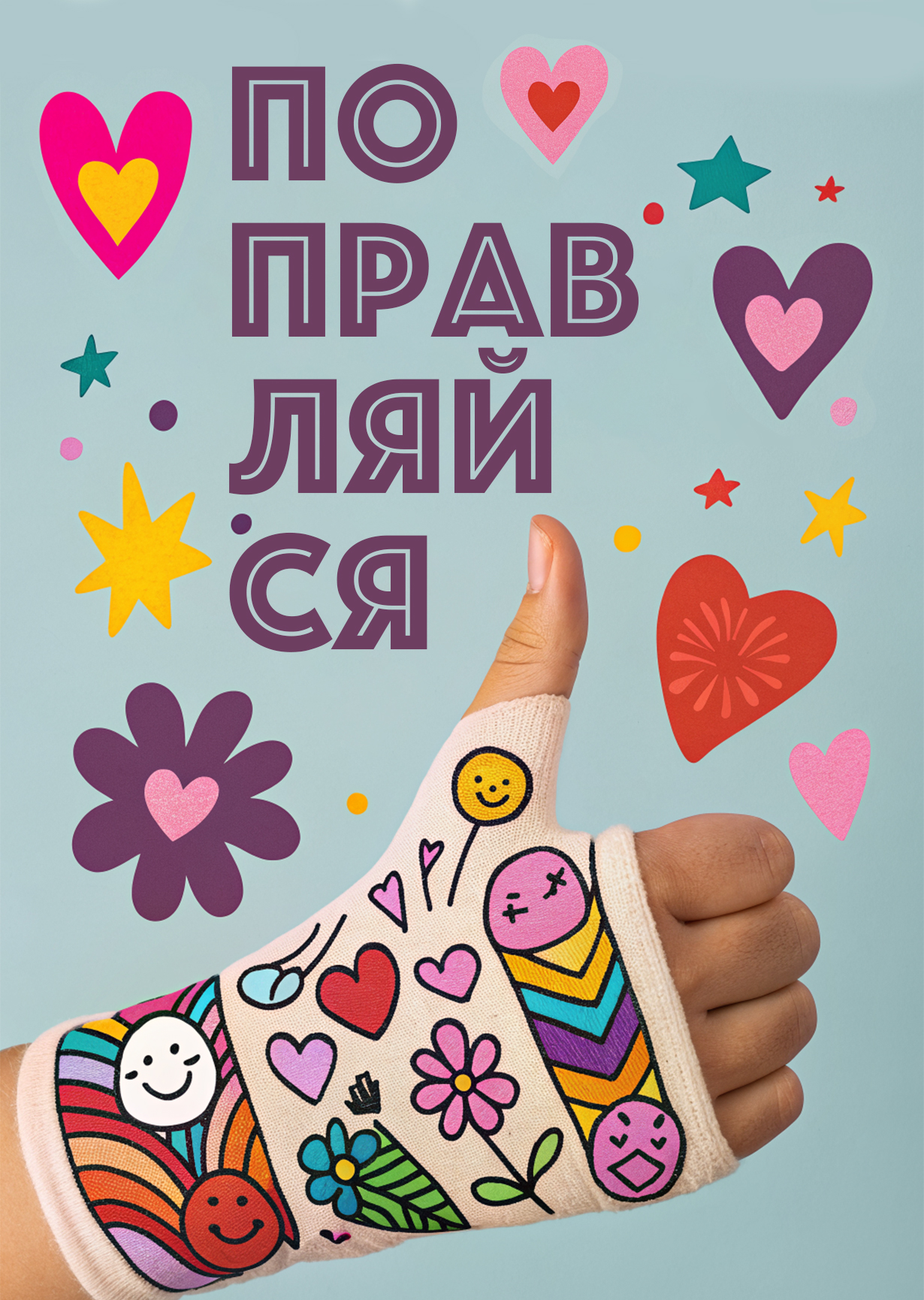 Открытка поправляйся #1