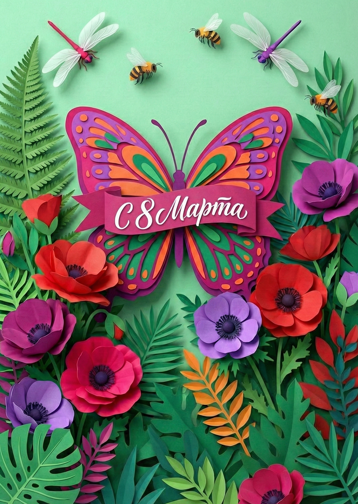Открытка "С 8 марта #46"