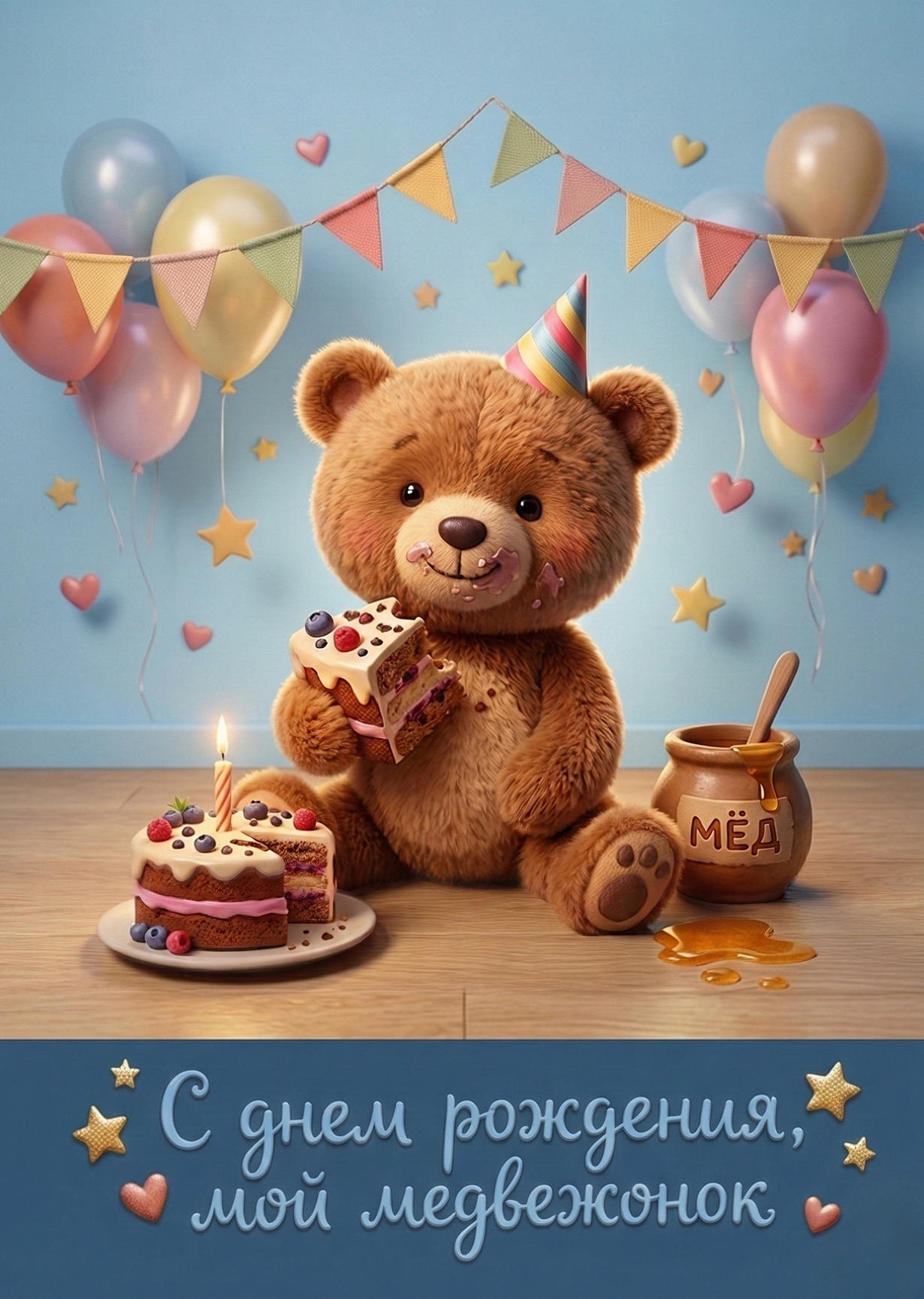 Открытка "С днем рождения #46"