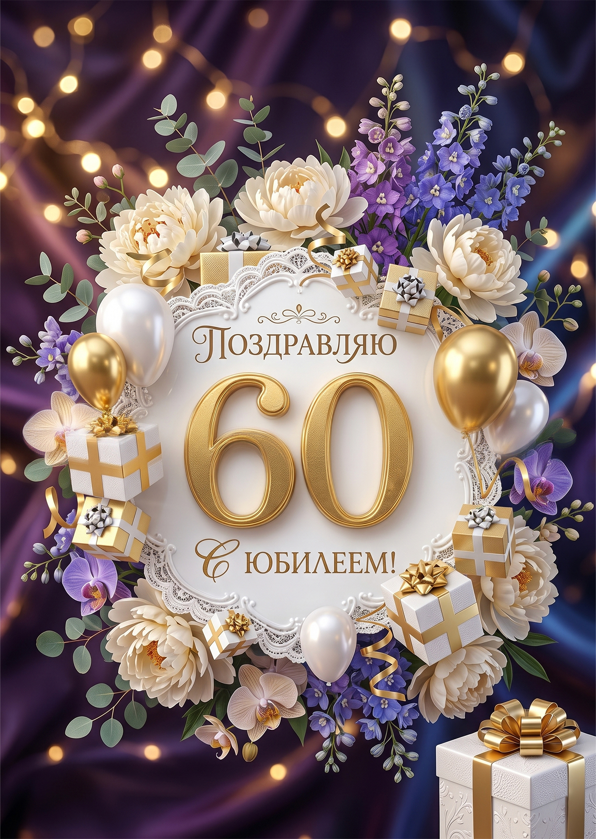 Открытка "С юбилеем 60" #7