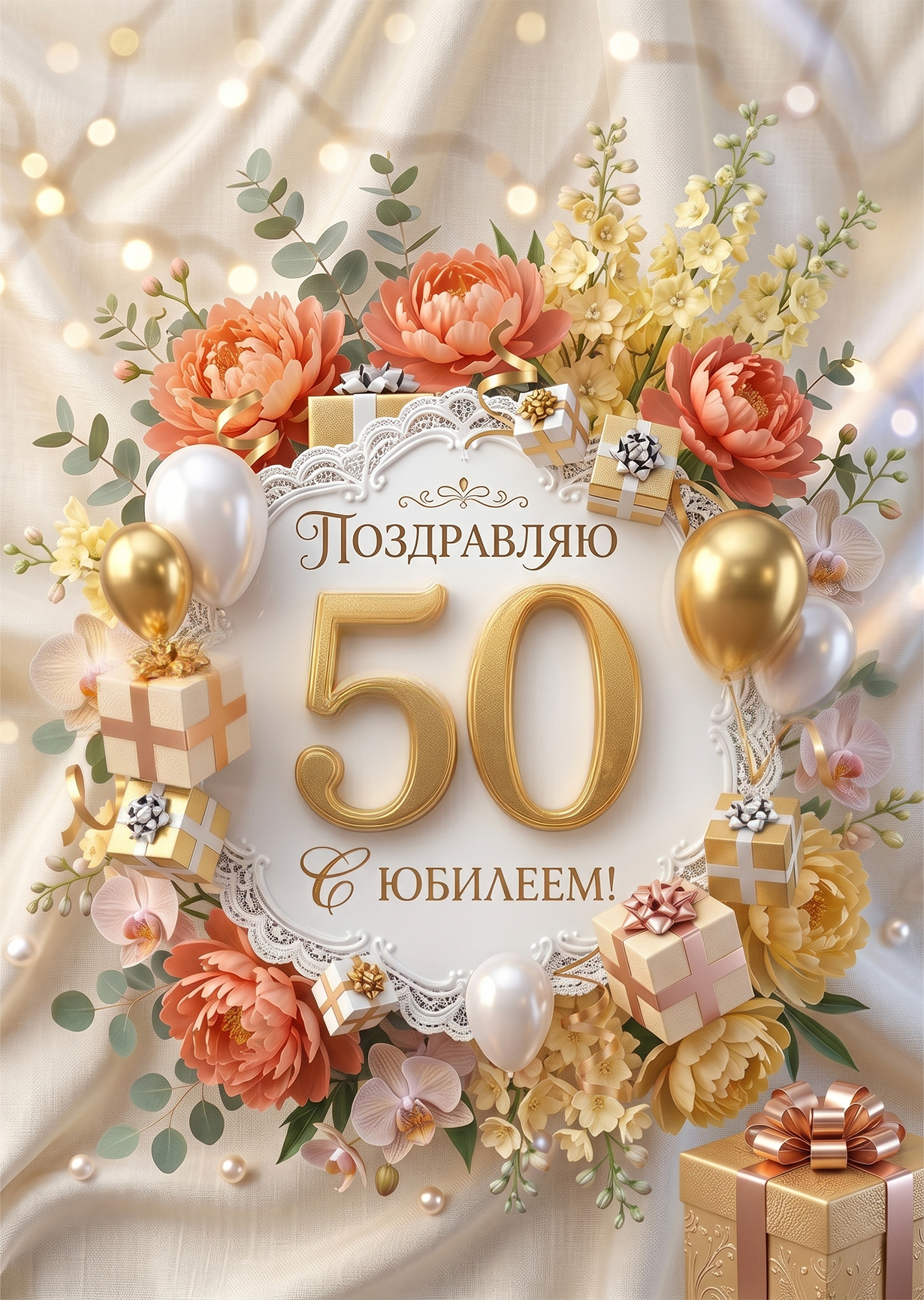 Открытка "С юбилеем 50" #8