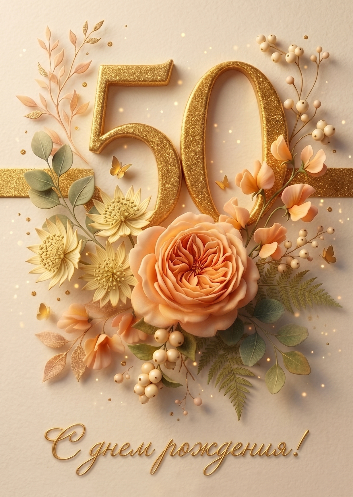 Открытка "С юбилеем 55" #13