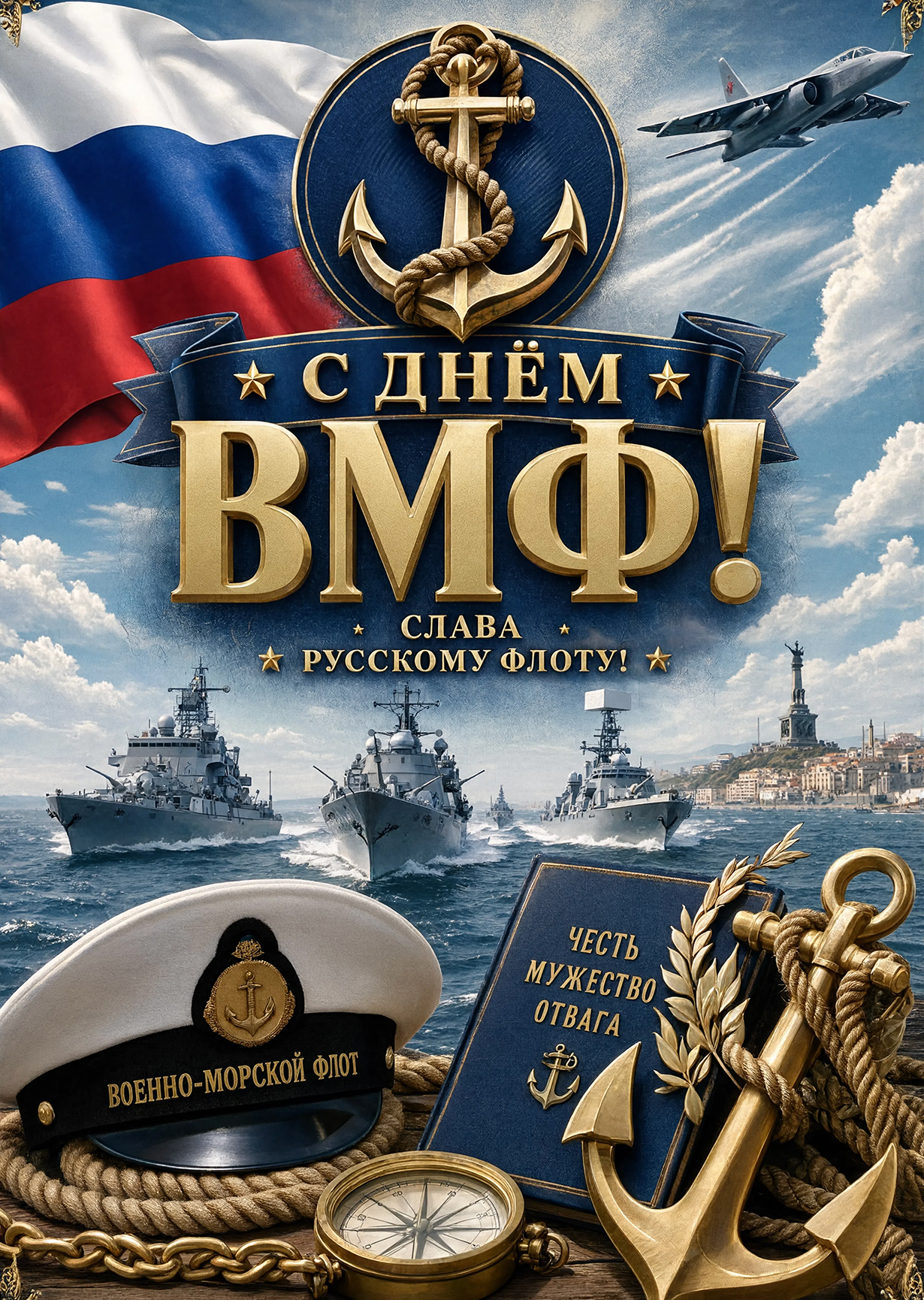 Открытка с днем ВМФ #4