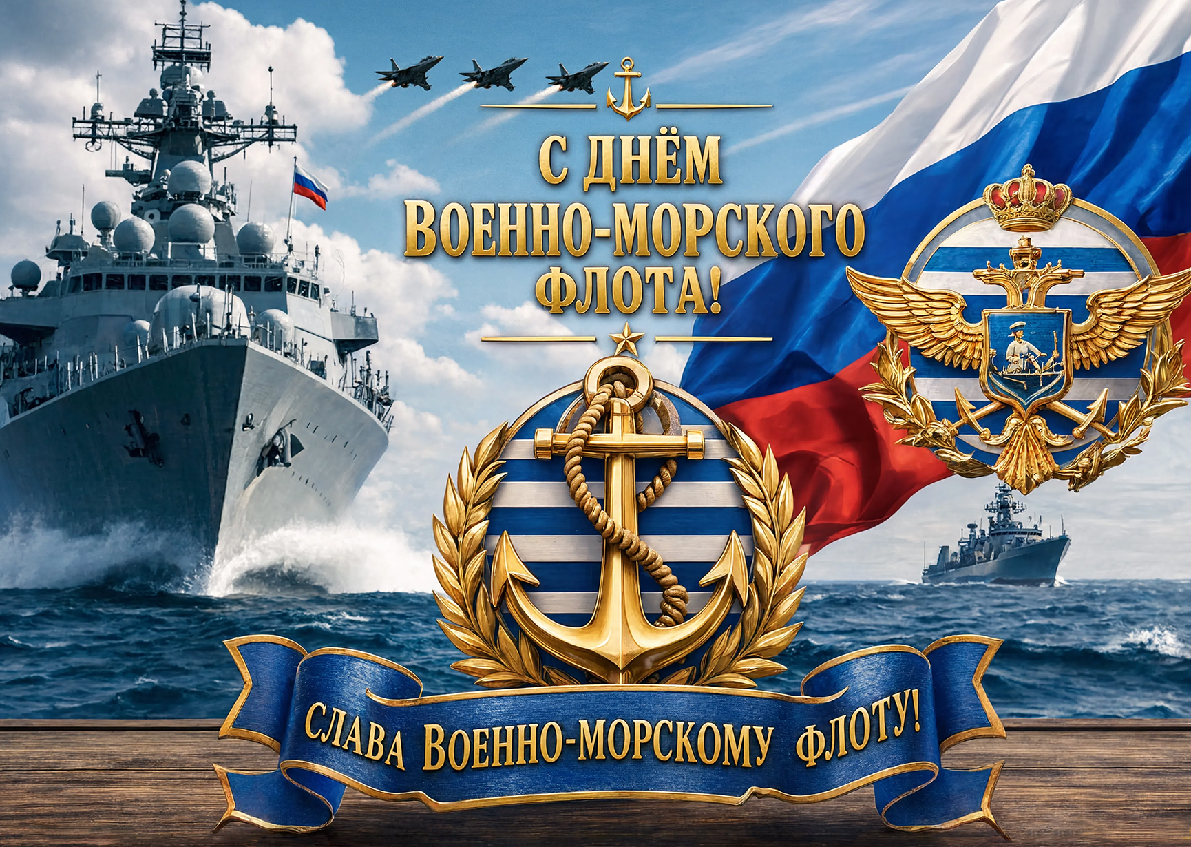 Открытка с днем ВМФ #1