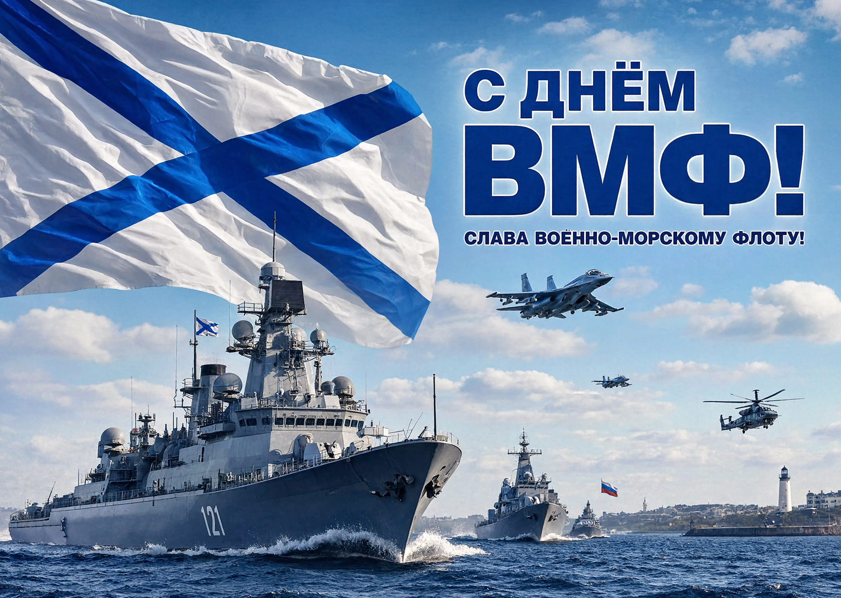 Открытка с днём ВМФ #12
