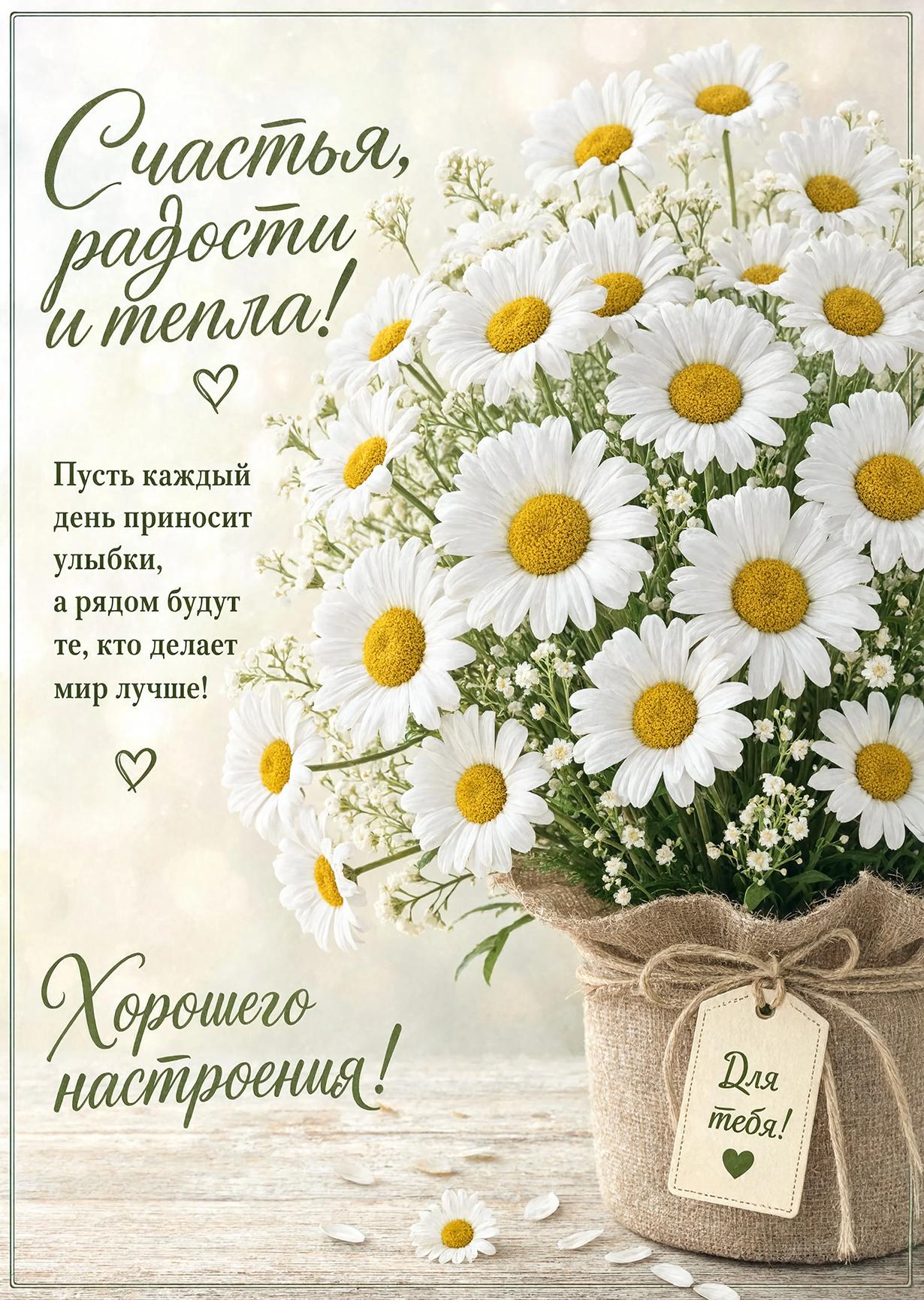 Открытка с Ромашками #3