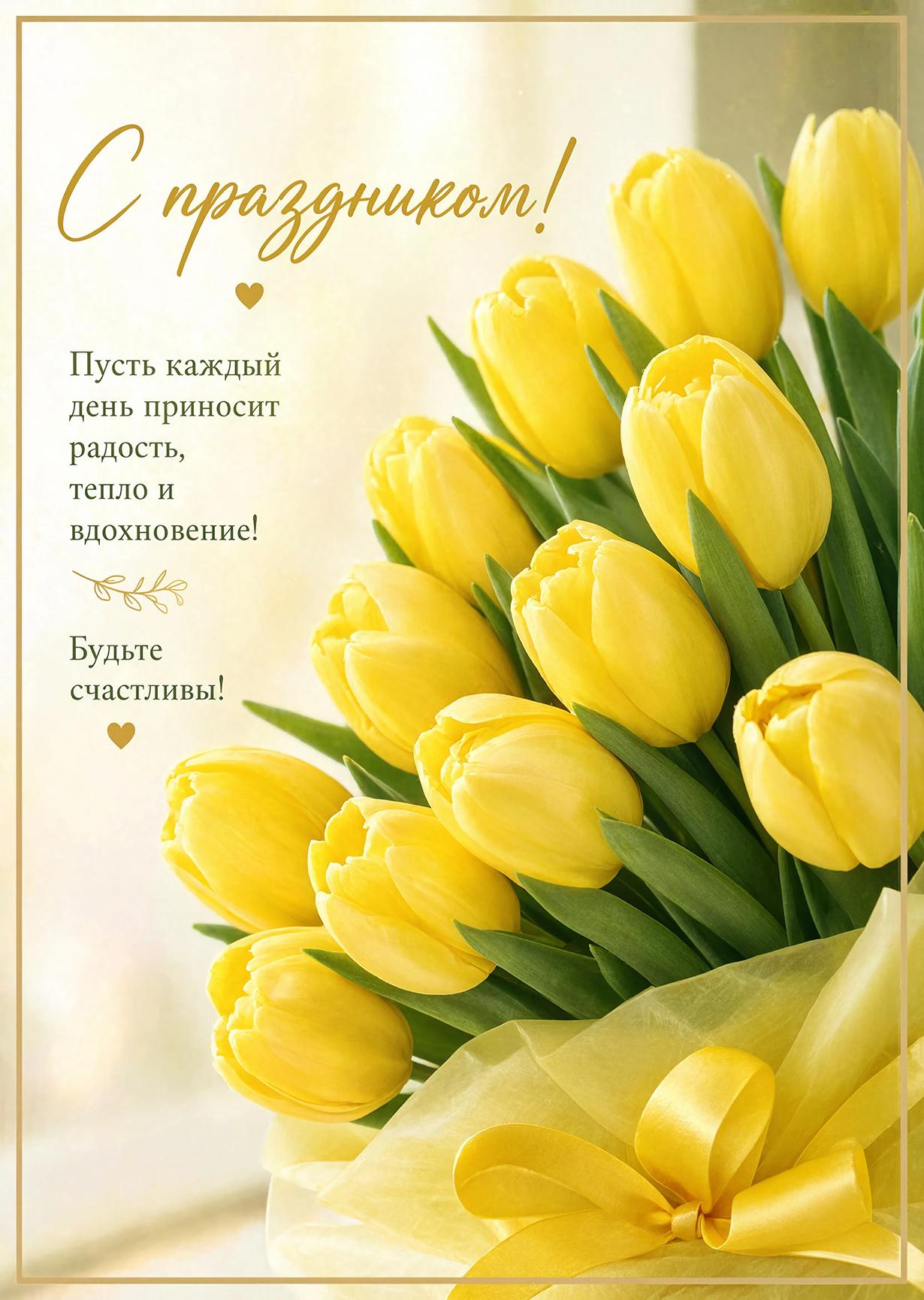 Открытка с Тюльпанами #5