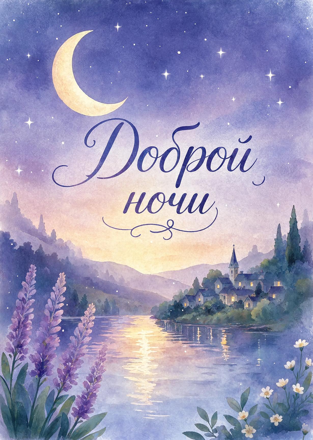 Открытка спокойной ночи #4