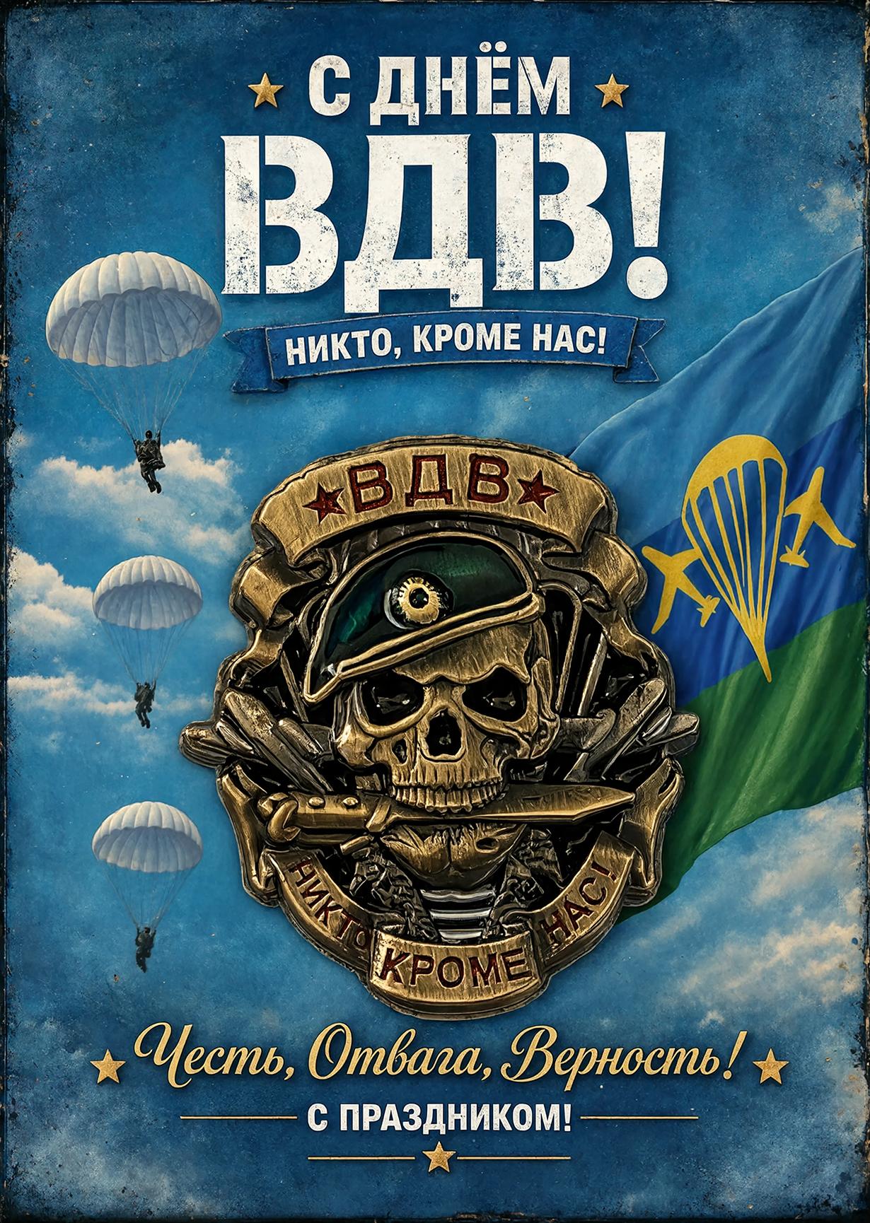 Открытка c днем ВДВ #6