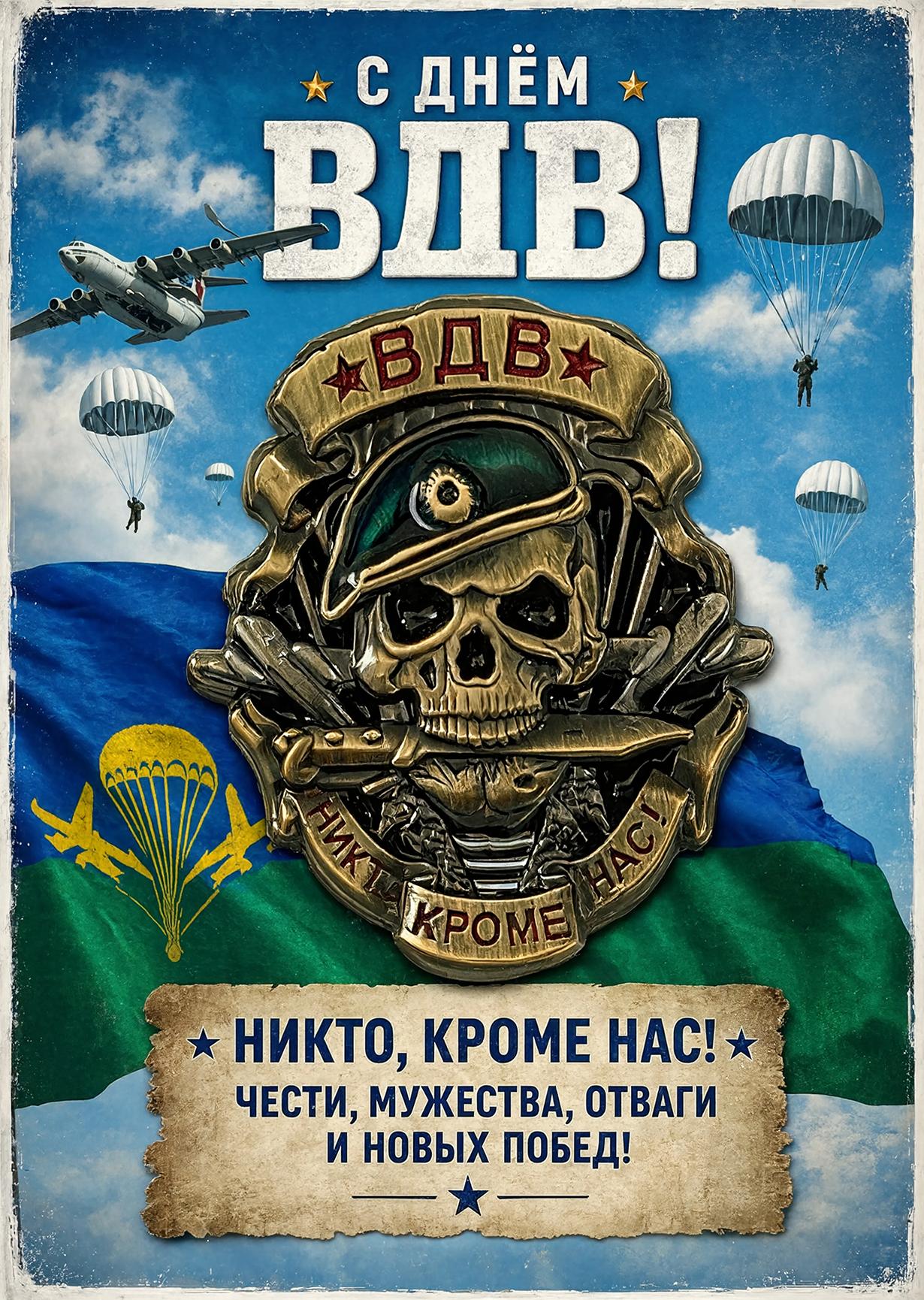 Открытка c днем ВДВ #4
