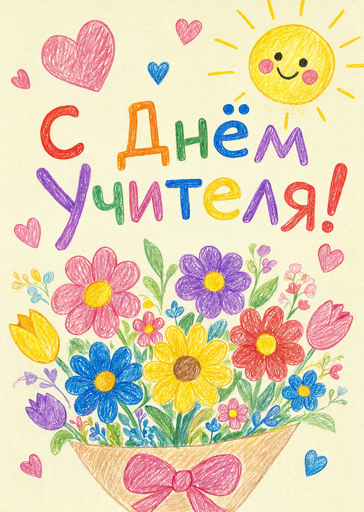Открытка "С днём учителя" #8
