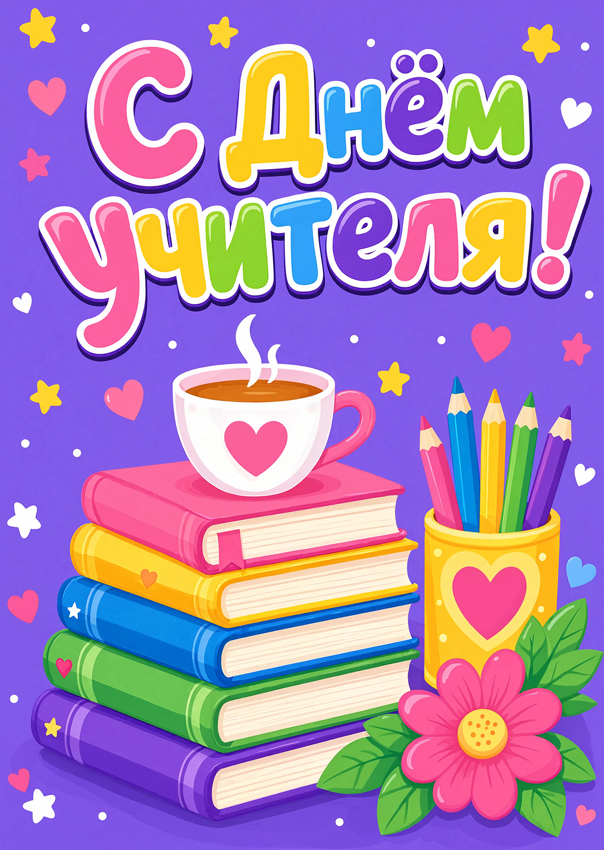 Открытка "С днём учителя" #23