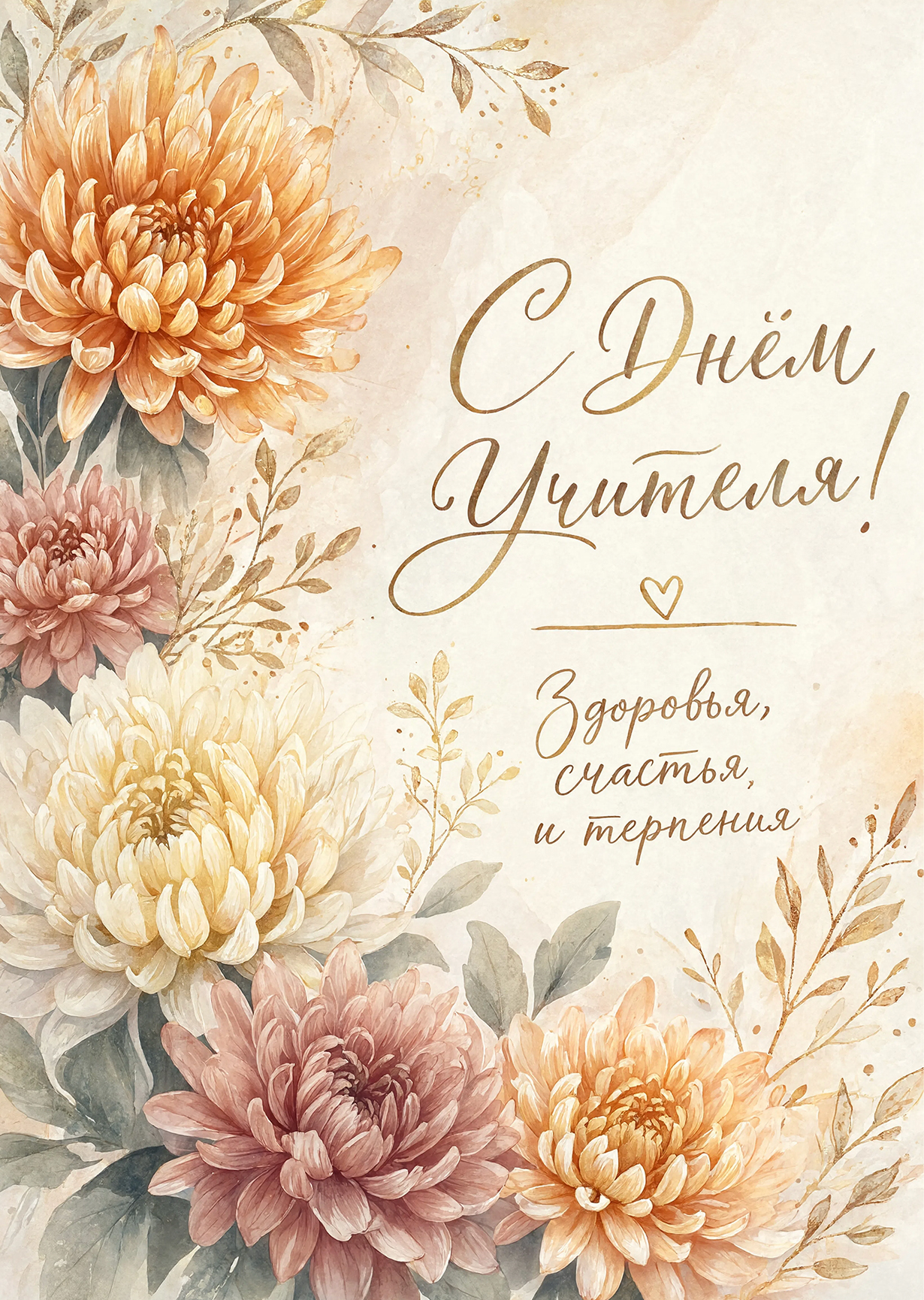 Открытка "С днём учителя" #7