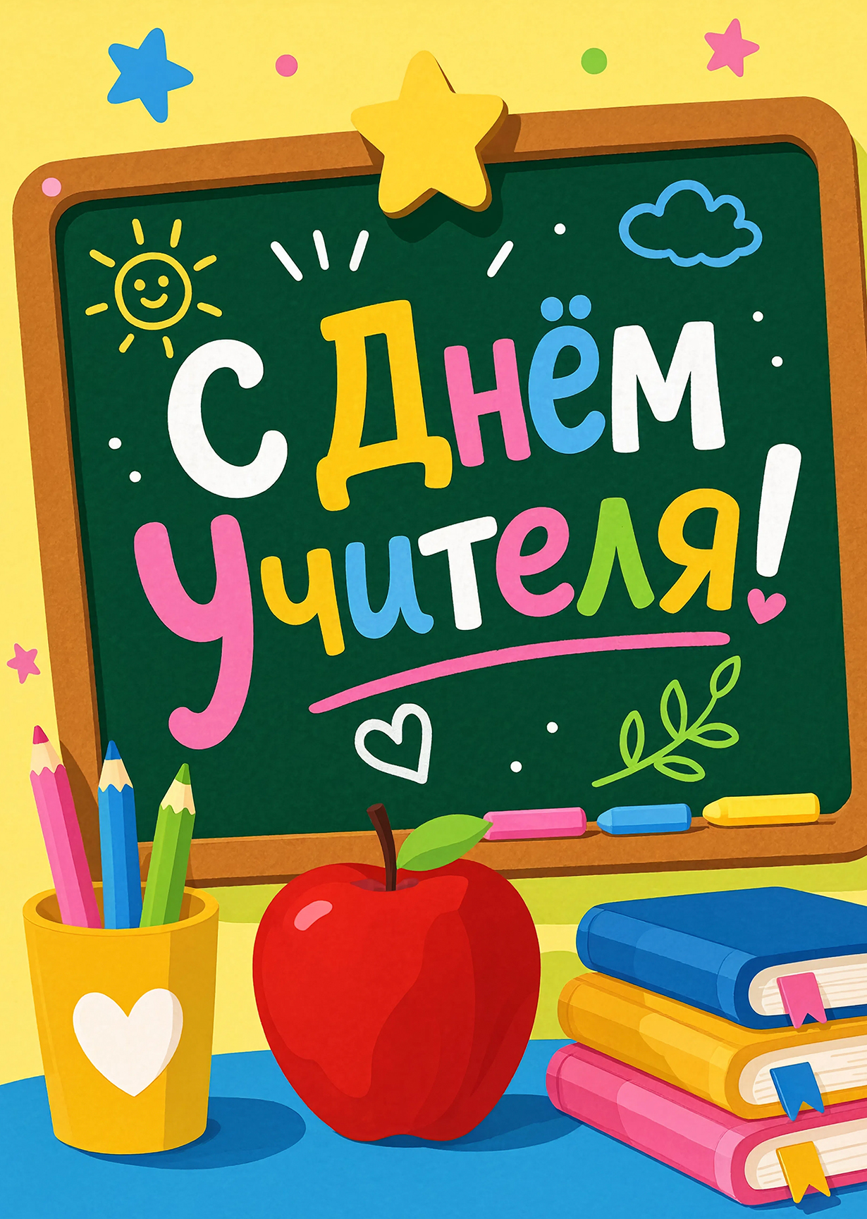 Открытка "С днём учителя" #5