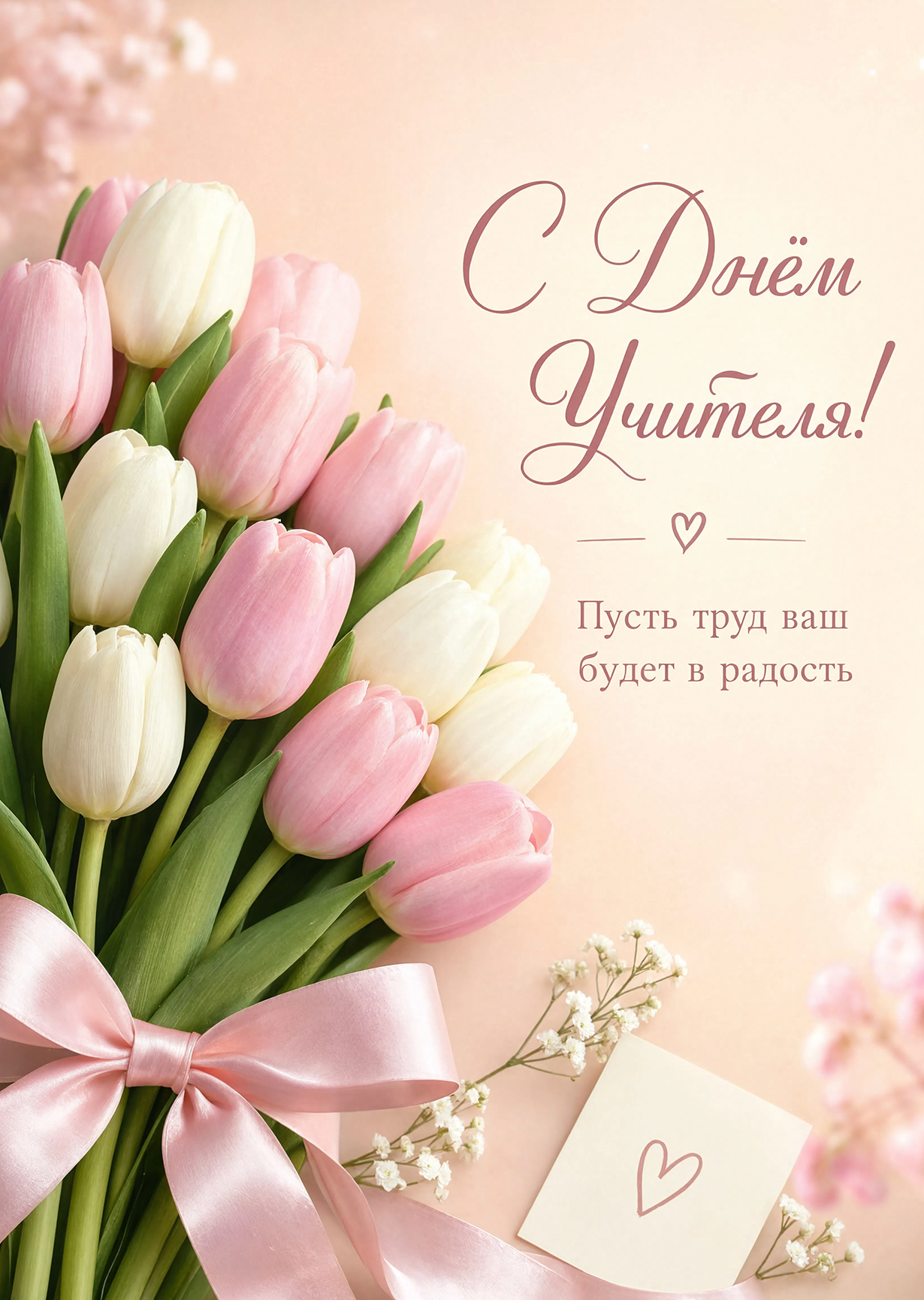 Открытка "С днём учителя" #9