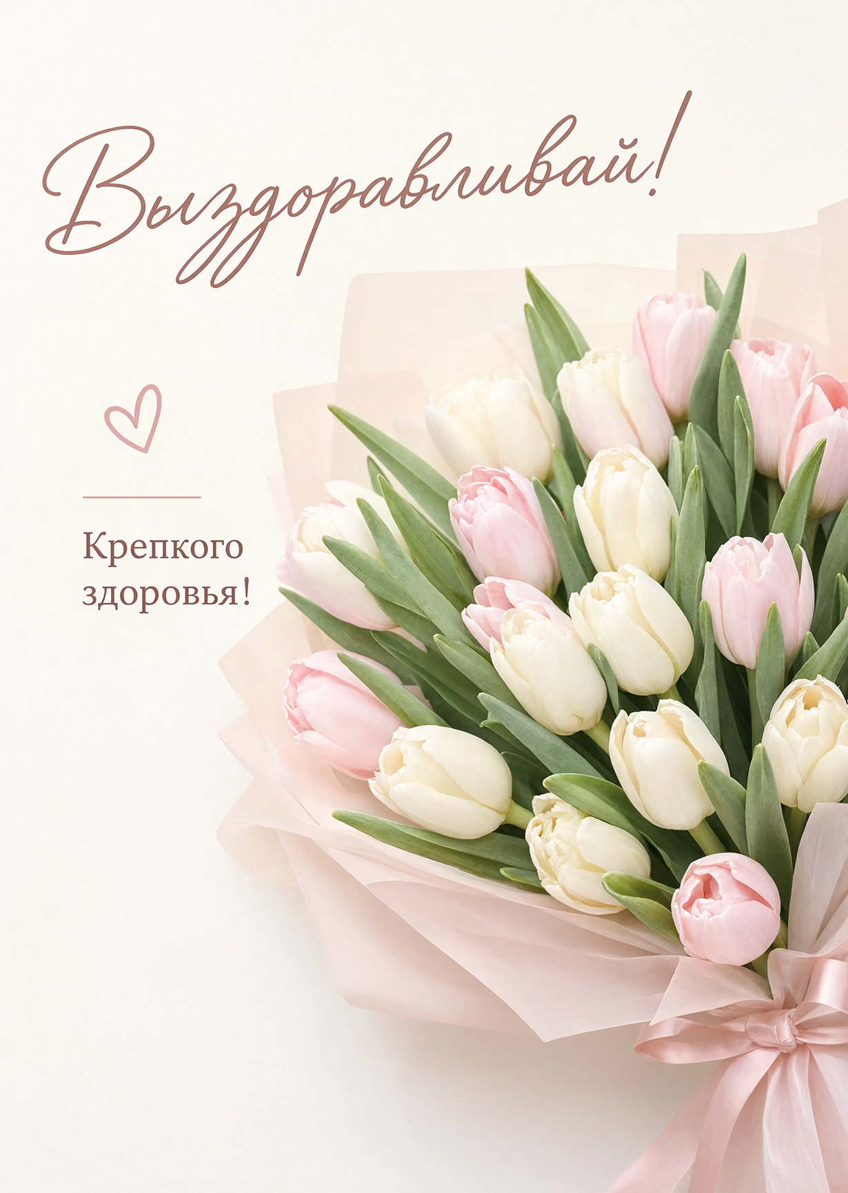 Открытка с пожеланием выздоравливай #4